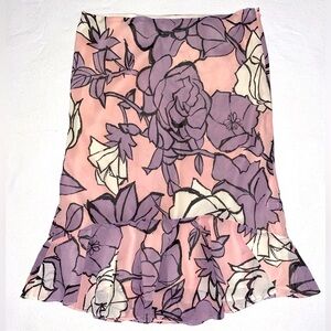 Artistic Accents Fitted Floral Print Skirt